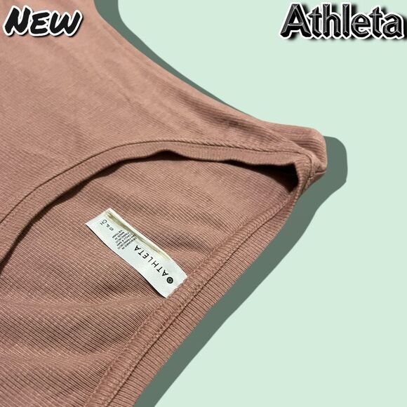 New NWT Athleta Lounge Set - Ribbed Tank & Shorts Rose Mauve - Size Small - Picture 5 of 9